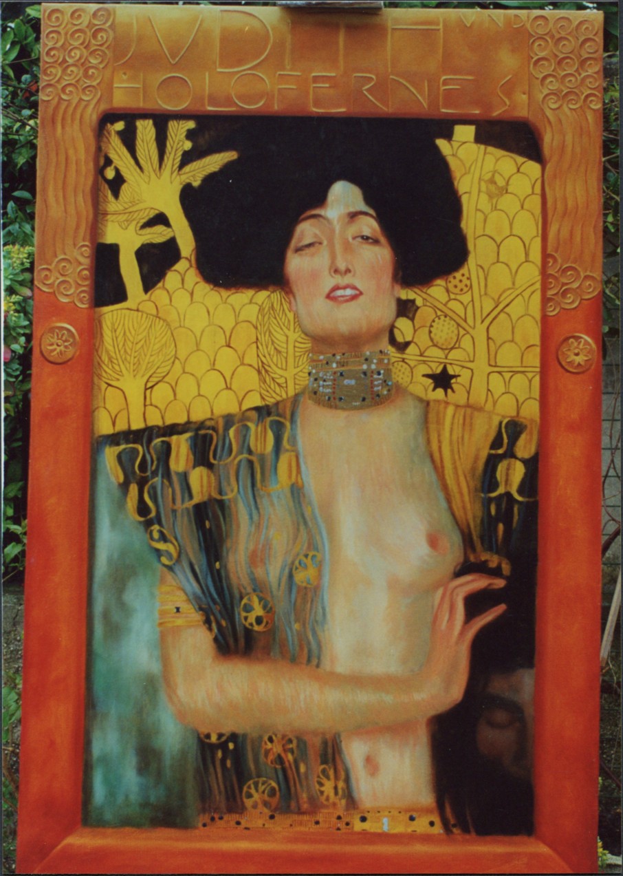 Da: Gustav Klimt - Giuditta e Oloferne - olio e foglia d'oro su tela